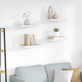 vidaXL Rafturi perete suspendate 4 buc. alb/stejar 40x23x3,8 cm MDF 326572