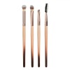 Set Pensule Machiaj, Elegant Eyes, Bej Ombre, 4 Bucăți, Oem