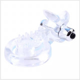 Inel vibrator transparent, dubla plăcere