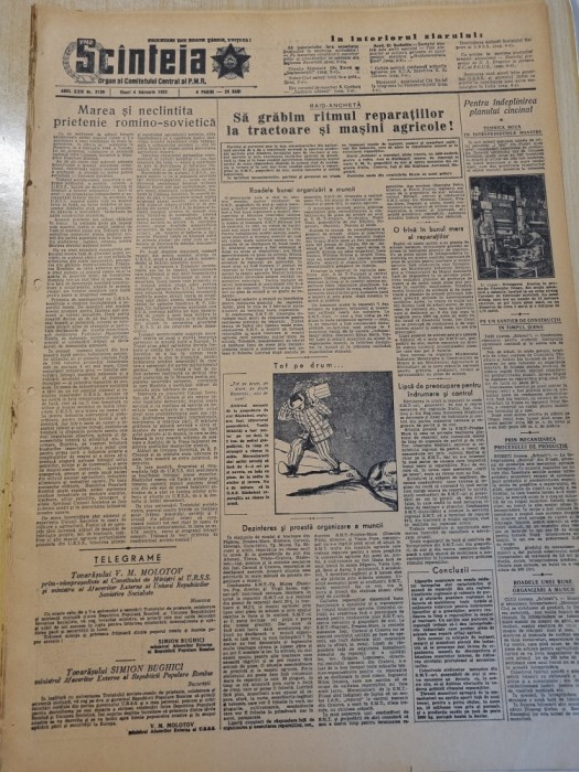 scanteia 4 februarie 1955-art. fagaras,pitesti,iasi,cluj