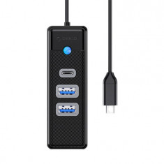 Orico Hub adaptor USB-C - 2x USB 3.0 + USB-C, 5 Gbps, 0,15m (negru)