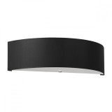 Lampi De Perete Skala Negru Tesatura/Sticla/Otel 2 Becuri Semicirculare Minimalist De Interior.