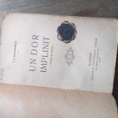 I.A.BASSARABESCU- UN DOR IMPLINIT, 1919, prima editie