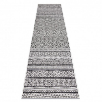 Covor, traversa SISAL SION aztec 22168 țesute plate negru / ecru, 60x250 cm foto