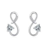 Cumpara ieftin Cercei argint 925, JW1828, model infinit, placati cu rodiu
