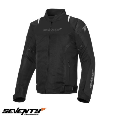 Geaca (jacheta) barbati pentru scuter - motocicleta Racing vara Seventy model SD-JR48 culoare: negru Negru S foto