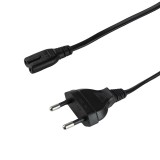 CABLU alimentare LOGILINK casetofon, 1.8m, intrare Euro plug, iesire C7, 10A, testat VDE, black, &quot;CP092&quot; (timbru verde 0.18 lei)
