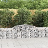Coșuri gabion arcuite, 12 buc., 300x30x60/80cm, fier galvanizat
