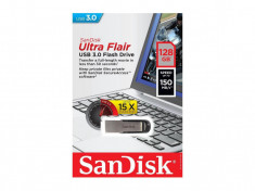 Usb flash drive sandisk ultra flair 128gb 3.0 reading speed: foto