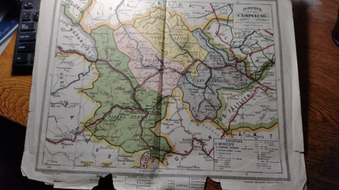 Bucovina, Campulung Moldovenesc- Harta judet