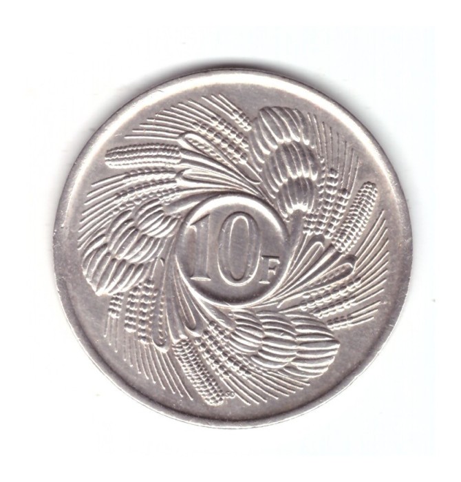 Moneda Burundi 10 francs/franci 1971 FAO, stare foarte buna, curata