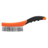 Perie de sarma din inox 4x16 randuri, cu maner antiderapant NEO TOOLS