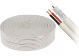 Cablu coaxial RG6 cu conductor din cupru si alimentare 2x0.75 CCA, 100 m