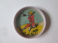 Mini joc colectie cu bilute Germania Democrata/RDG anii 60:Baronul Munchhausen-Harzer Schmuck,diametrul=35 mm,,produsul din imagini