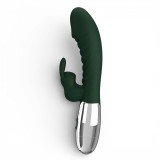 Vibrator rabbit PRETTY LOVE Naughty Bunny, pentru stimularea clitorisului și a punctului G, 30 moduri de vibrație, culoare verde