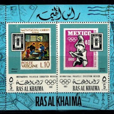 Ras al Khaima 1969 - Expo, JO Mexic, colita neuzata