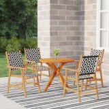 vidaXL Set mobilier de grădină, 5 piese, lemn masiv de acacia 3087131