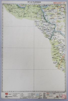 HARTA ZONEI FLAMANDA , LITOGRAFIE de M.D. MOLDOVEANU , 1936 foto