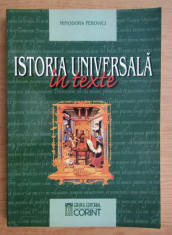 Istoria universala in texte Minodora Perovici foto