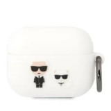 Cumpara ieftin Husa Karl Lagerfeld and Choupette Silicon pentru Airpods Pro Alb