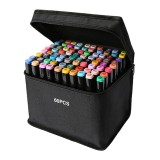 Set 60 Markere Touch, 2 capete subtire/gros, geanta depozitare, rezistente in timp