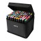 Set 60 Markere Touch, 2 capete subtire/gros, geanta depozitare, rezistente in timp