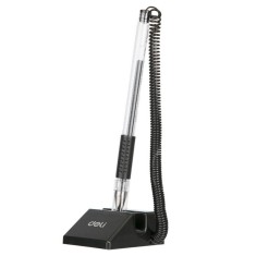 Pix cu Suport si Snur Deli, 0.5 mm, Negru, Pix cu Suport Adeziv si Snur Negru, Pix cu Suport Adeziv si Cablu Negru, Pix cu Suport si Cablu Negru, Pix foto