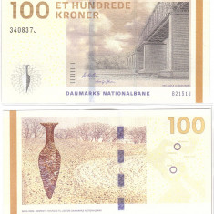 Bancnota Danemarca 100 Kroner 2015 - P66d UNC