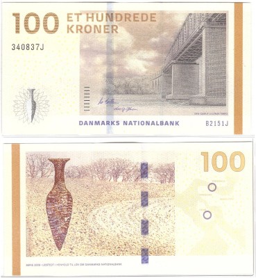 Bancnota Danemarca 100 Kroner 2015 - P66d UNC foto