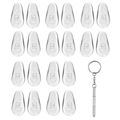 Surubelnita de Reparat Ochelarii, 6 x 0.5cm + 20 Pernute Siliconice Nazale - Techsuit (ST1) - Silver foto