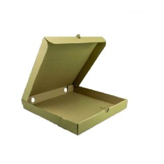 Set 100 Cutii Pizza Neimprimate, 240x240x40 mm, Carton Natur foto