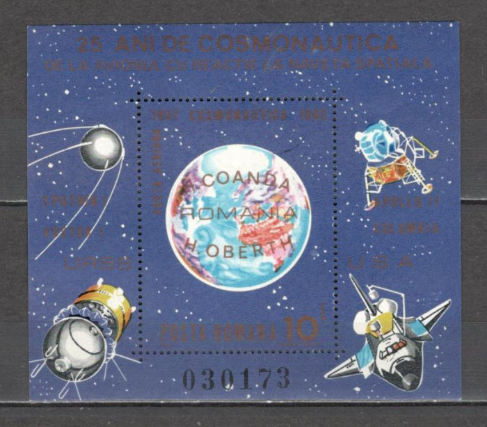 Romania.1983 25 ani de cosmonautica-Bl. DR.454