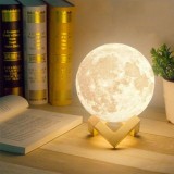Lampa Veghe Copii Luna LED, Intensitate Variabila, Acumulator, Autonomie 20h, Lumina Calda, Dormitor