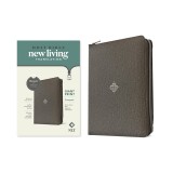 NLT Compact Giant Print Zipper Bible, Filament-Enabled Edition (Leatherlike, Woven Cross Gray, Red Letter)