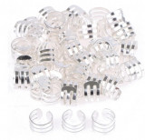 Cumpara ieftin Set 20 Accesorii pentru Codite Afro - Box Braids, Silver