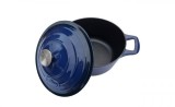 Cratita fonta emailata antiaderenta cu capac ovala 29cm Blue Handy KitchenServ