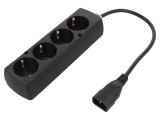 Cablu Prelungitor 3x1mm&sup2; 4 Prize 0.3m