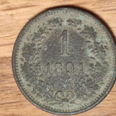 Austria Imperiu Habsburgic - moneda de colectie - 1 kreuzer 1891 A - rara !