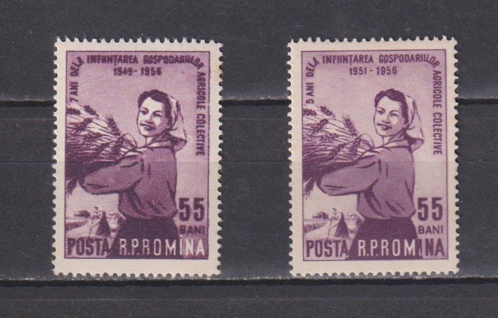 5 ANI SI 7 ANI DE LA INFIINTAREA G.A.C 1956 LP.420+421 MNH