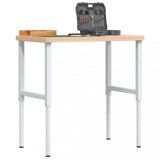 vidaXL Banc de lucru 100x60x(73-99,5) cm lemn masiv fag dreptunghiular