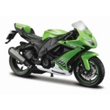 MAISTO MOTOCICLETA METALICA CU STAND EDITIE SPIECIALA KAWASAKI NINJA ZX 10R SCARA 1 LA 18