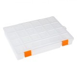 Cutie Organizare Compartimentată, 21 Compartimente, Transparent, Dimensiuni 20.3x27.6x4.2cm, Oem