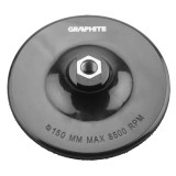 Disc cauciuc cu Velcro pentru polizor unghiular 150 mm, filet M14, Graphite