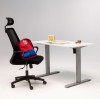 Birou reglabil electric LiftUp, inaltime reglabila, controler sus/jos, 1 motor, cadru gri, blat alb 140x70 cm, nou