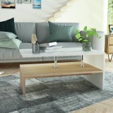 Cumpara ieftin Măsuță de cafea, PAL, 90x59x42 cm, culoarea stejarului și alb