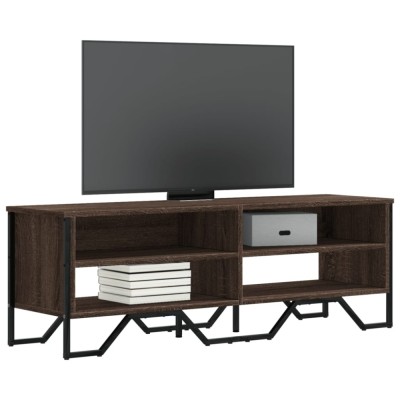 Gossi dulap tv, stejar maro, 122x34x41 cm, lemn prelucrat foto