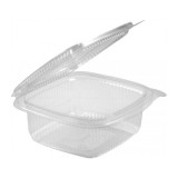 Set 100 caserole transparente din PET, cu capac atasat, 250 ml