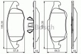 Set placute frana,frana disc CITROEN C4 Picasso I (UD) (2007 - 2013) BOSCH 0 986 495 258