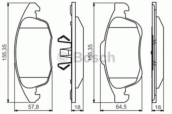Set placute frana,frana disc CITROEN C4 Picasso I (UD) (2007 - 2013) BOSCH 0 986 495 258