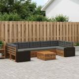 vidaXL Set de canapele de exterior 8 pcs Natural și Antracit 3383155
